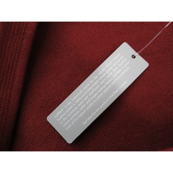 NWT Lands End Cardigan Mens Large Brown Supima Cotton Sweater Button Up Adult - Picture 4 of 14